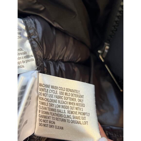 Michael Kors Black Puffer Coat Light Weight Down Fill Jacket Parka XL Women READ - Picture 13 of 16